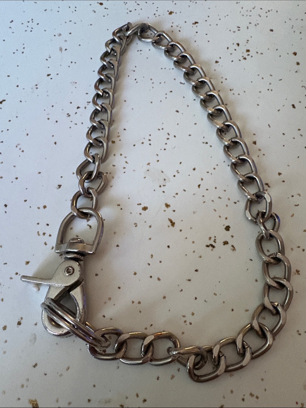 Chunky Silver Wallet  Chain-with Lobster Clasp